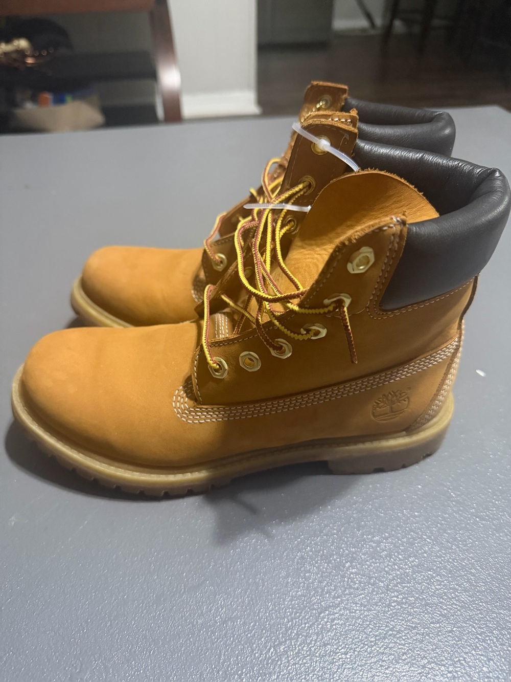 Timberland Kids Wheat/Tan Lace-Up Leather Boots